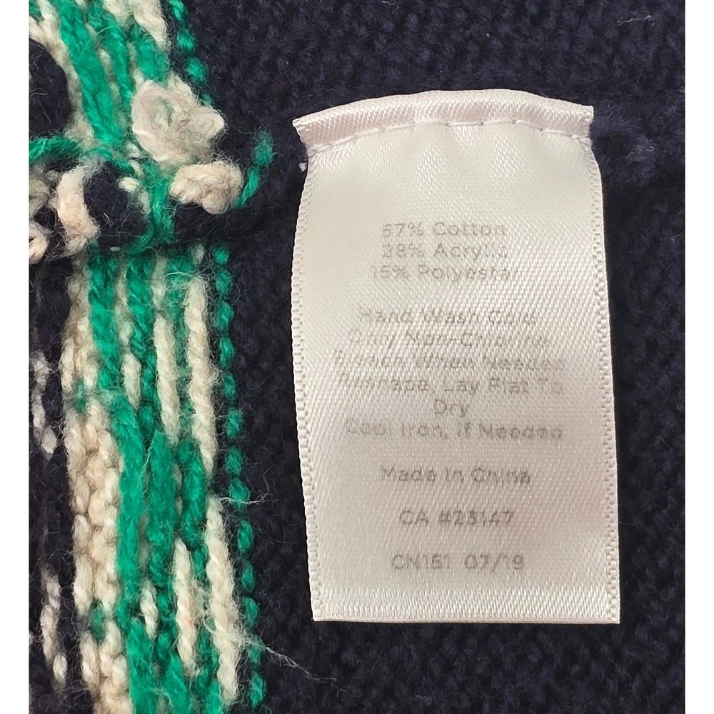 Talbots Sz Small Fair Isle Cardigan Open Front Shawl Collar Cozy Colorful Ski - Picture 6 of 6